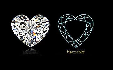 Herzschliff mit Schema - klein