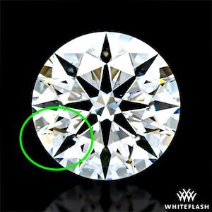 Hearts-and-Arrows - A Cut Above®️, Reinheit VS2 mit 0,904ct, Farbe H, Beisp. 2 - 20 x Vergößerung! Hearts-and-Arrows, A Cut Above, VS2 mit 0,904ct, Farbe H, Beisp. 2