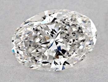Ovalschliff-SI2 F 1.01ct sichtbare und störende Einschlüsse auch ohne Vergrößerung Ovalschliff-SI2 F 1.01ct sichtbare Einschlüsse