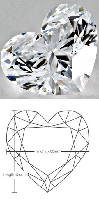 Kleiner Signatur-Diamant, Hearts and Arrows aus der Black-Serie mit 0.267 Karat, Farbe E, Reinheit VS1