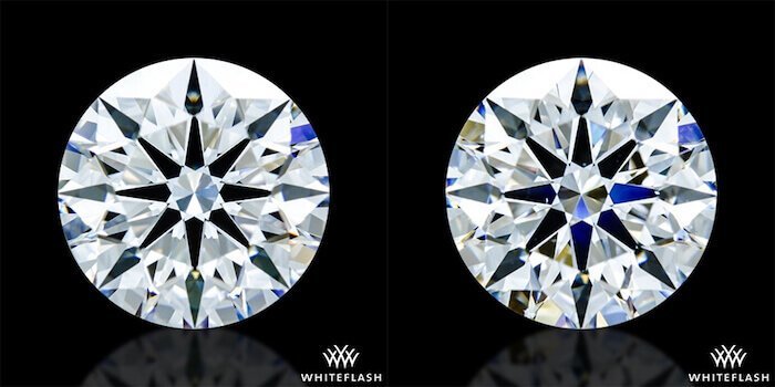 2 scheinbar identische Diamanten im Vergleich - AGS/GIA-AGS-79657 GIA-5182060571 2 scheinbar identische Diamanten im Vergleich - AGS-79657 GIA-5182060571