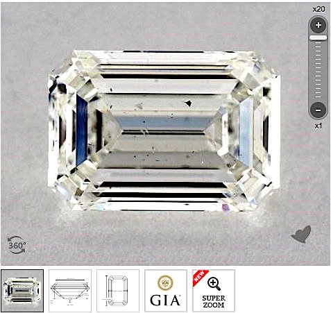 GIA Smaragdschliff SI1, Farbe I, schlecht 1.82ct GIA Smaragdschliff SI1, Farbe I, schlecht 1.82ct