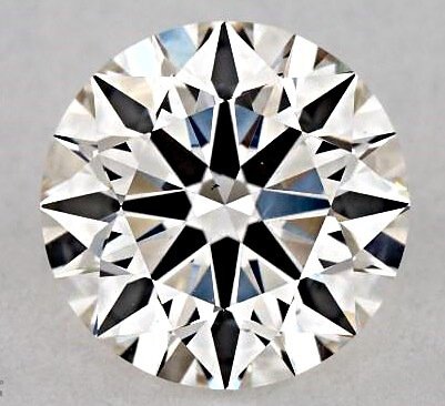 Ideale Proportionen eines rund geschliffener Diamant mit unbefriedigenden Lichteigenschaften