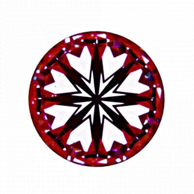 Hearts-Abbildung: Diamant mit 0,267 Karat Farbe E und VS1G und der Reinheit VS1 Hearts-Abbildung: Diamant mit 0,267 Karat Farbe E und VS1G und der Reinheit VS1
