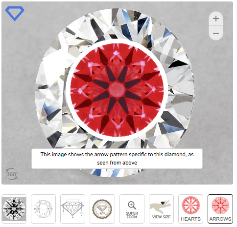 1.5 ct Diamant und Ideal-scope wie oben im Bild Ideal-scope des 1.5 ct Diamanten oben im Bild