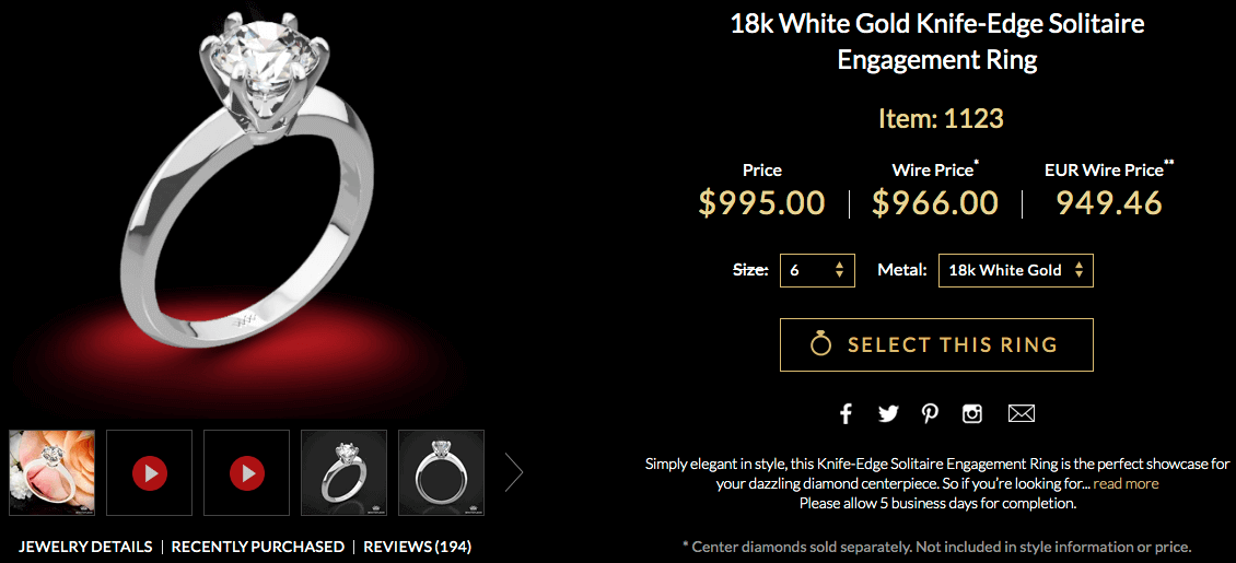 Whiteflash H&A-Diamant mit Super Ideal Cut